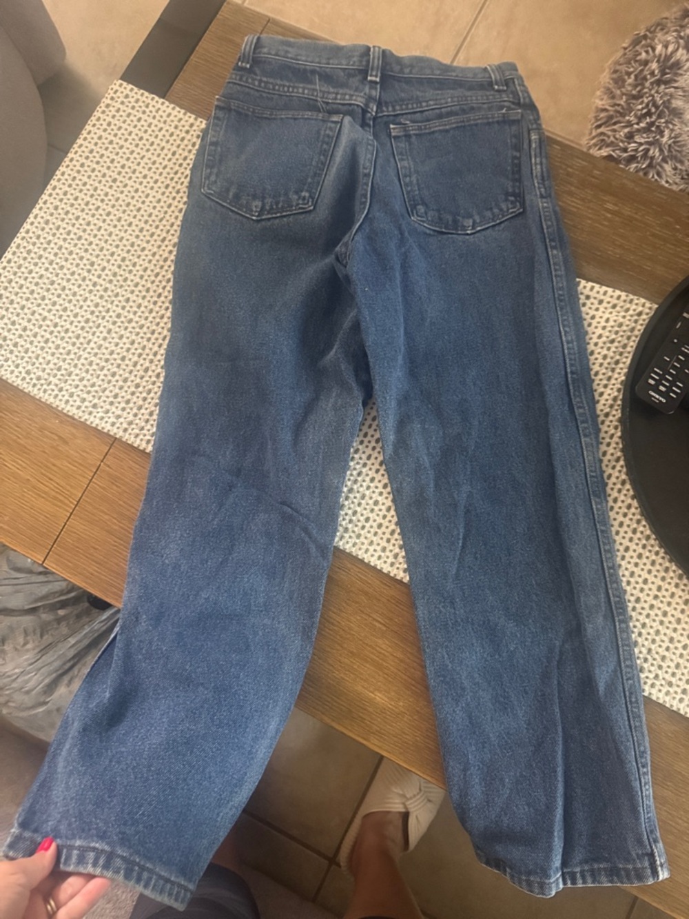 Classic High-Rise Straight Leg Jeans - Blue - Picture 2 of 3